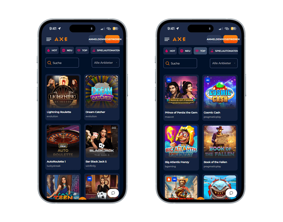 axe casino mobile screenshot 2