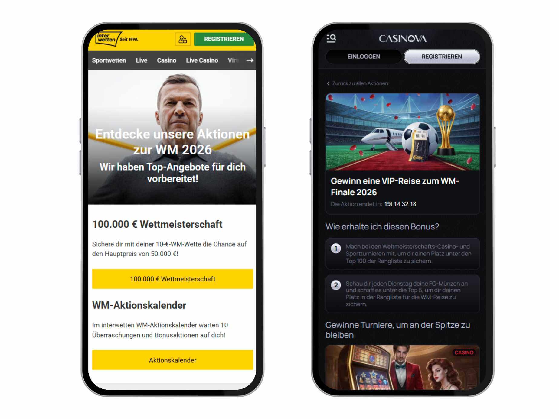 interwetten casinova 2 phone mockup