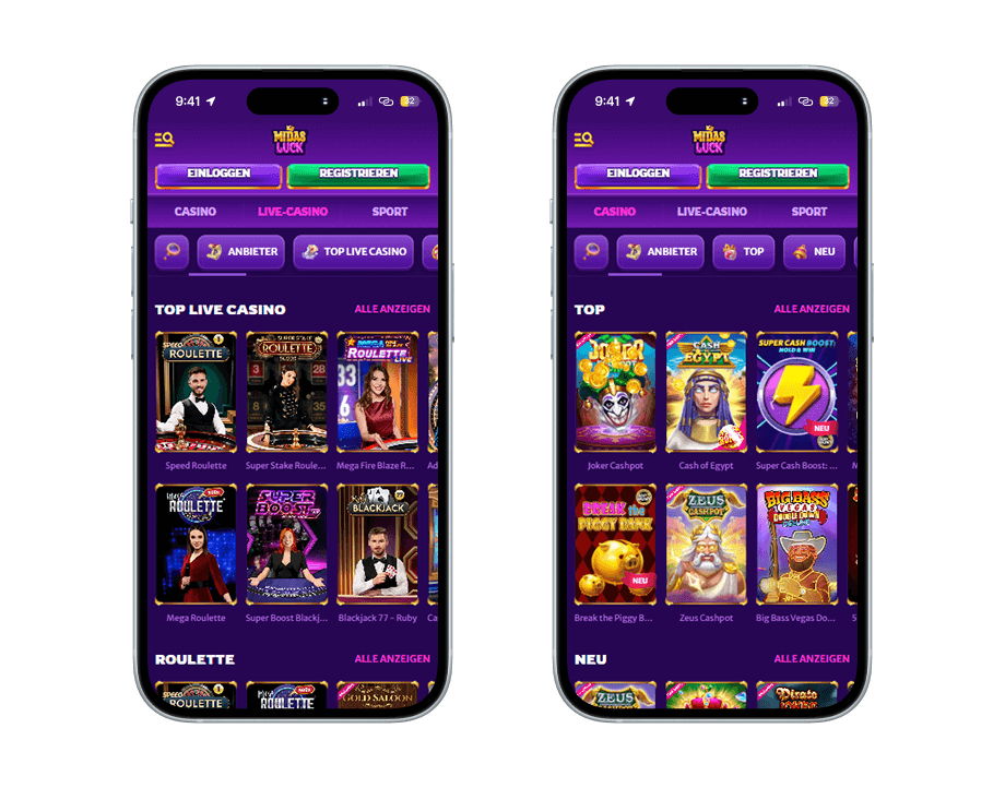 midasluck casino mobile screenshot 2