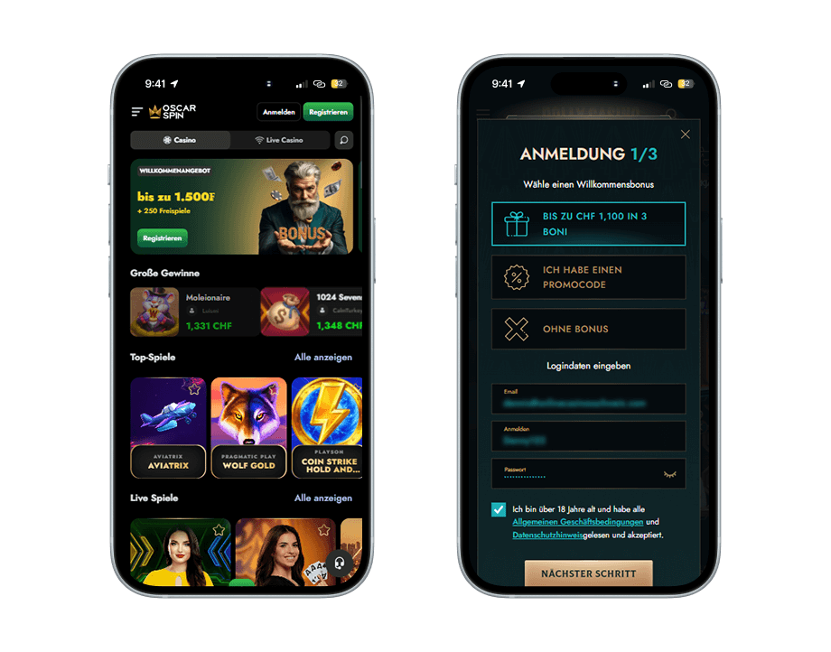 oscarspin mobile screenshot 1