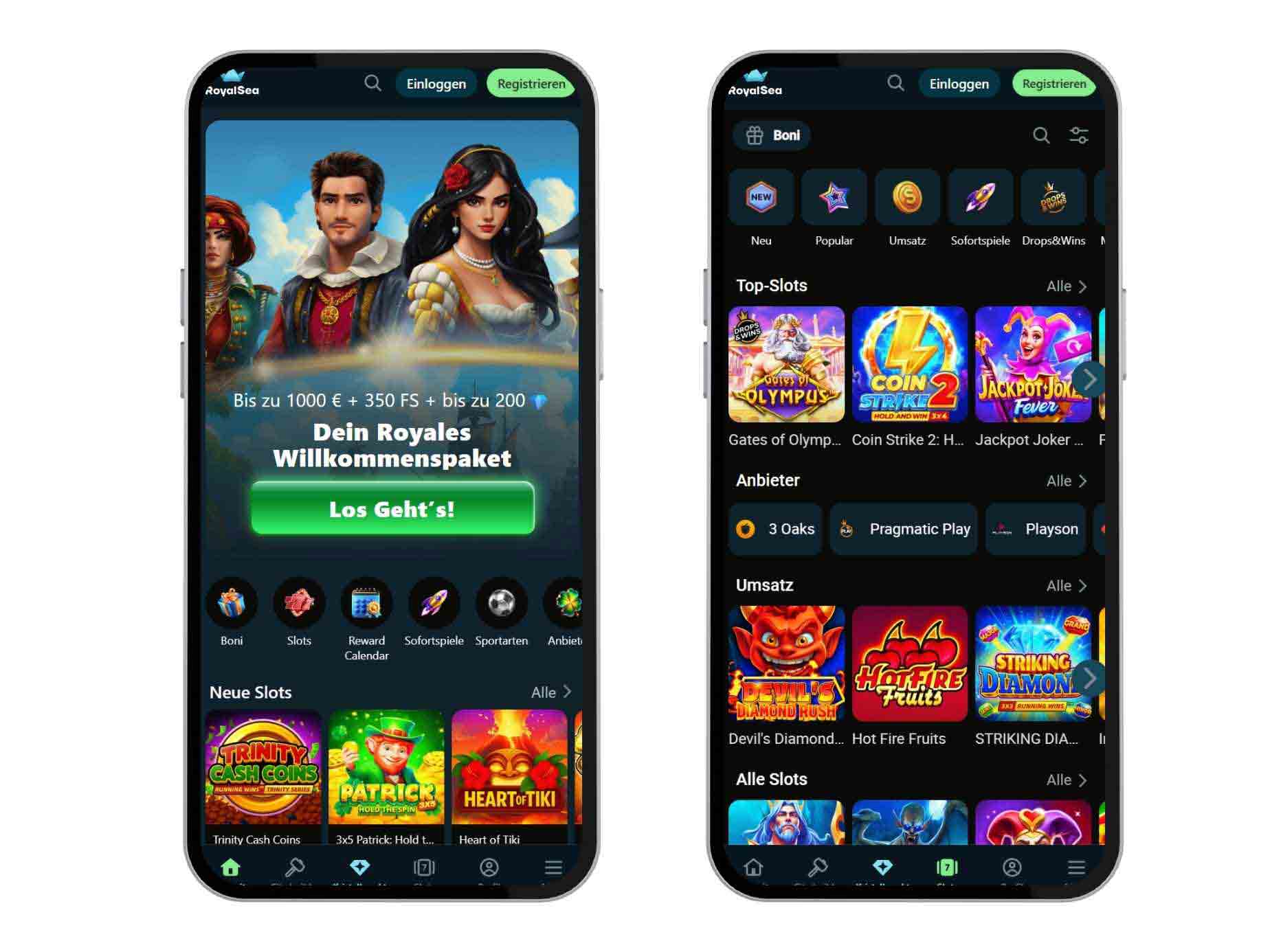 royalsea casino mobile screenshot 1