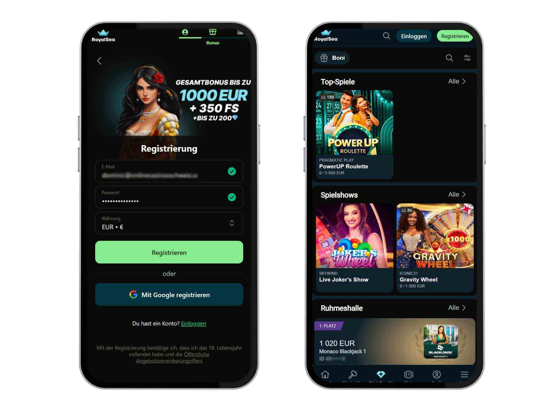 royalsea casino mobile screenshot 2